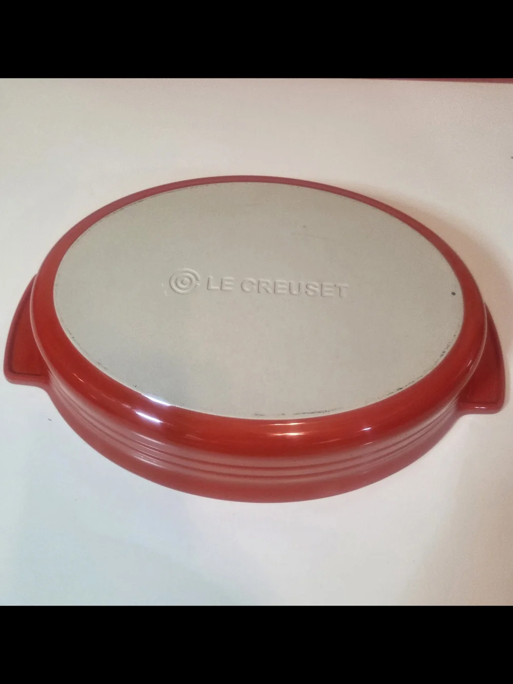 Le Creuset Red Oval Covered Casserole Dish